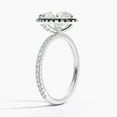thumbnail image 2 of Dazzle Jewel Pear Cut Excellent 1.7 Ct Diamond Ring For Women's - 14K White Gold Plated Wedding Anniversary Ring - Gifts for Birthday - Halo Black Diamond Rings - Solitaire with Accents Rings Gifts, 2 of 3