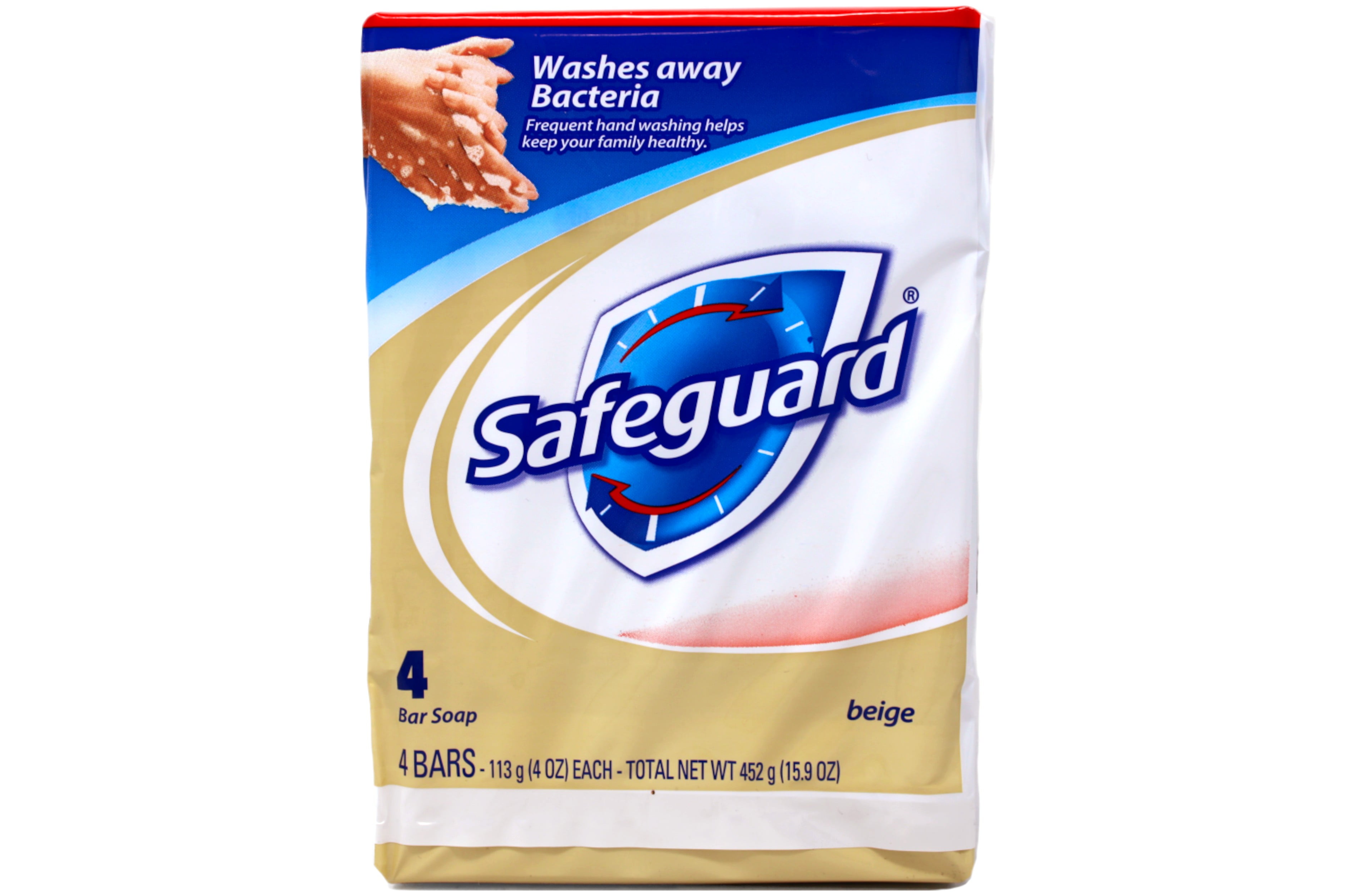(2 pack) Safeguard Antibacterial Deodorant Soap Bar Eliminates 99% Bacteria (4 Pack)
