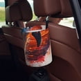 thumbnail image 5 of Naloa Sunset Ocean Watercolor Dolphin Car Trash Can Garbage Car Accessories Trash Can Car Waste Bin for for Driver and Passenger Any Vehicle, 5 of 7