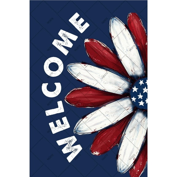 NOETE 12x16 Inch Metal Tin Sign - Patriotic American Flag Decor for Memorial Day, Home, Bar & Living Room - Durable Garden & Wall Decoration
