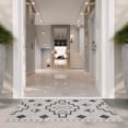 thumbnail image 4 of SAFAVIEH Courtyard Floella Geometric Indoor/Outdoor Area Rug, Grey/Black, 5'3" x 7'7", 4 of 13