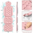 thumbnail image 5 of Luxury Bath Cushion, Full Body Bathtub Pillow with 160 Suction Cups, Bath Mat for Head and Neck Support, with Laundry Bag (​Light Pink, 51.2" x 16.2"), 5 of 12