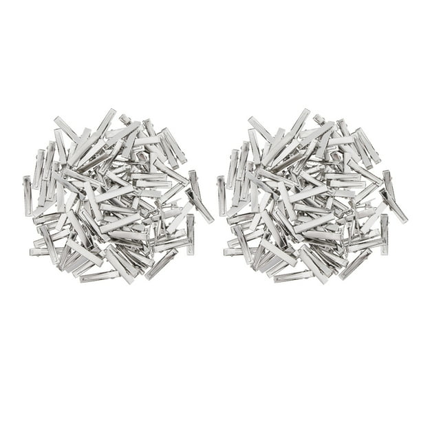 100 Piezas De Pinzas De Pelo De Cocodrilo De Pato De Una Sola Punta De Hierro Plano, Lazos De Bricolaje 6x45mm Sunnimix Pinzas para el cabello de las mujeres Pins Craft