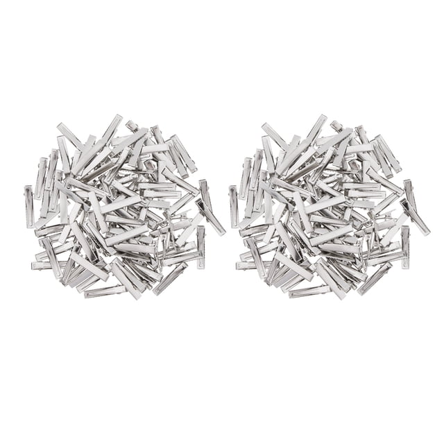100 Piezas De Pinzas De Pelo De Cocodrilo De Pato De Una Sola Punta De Hierro Plano, Lazos De Bricolaje 6x45mm Sunnimix Pinzas para el cabello de las mujeres Pins Craft