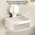 thumbnail image 4 of Leodye Soap Dish Holder for Shower Suction Cup Wall Mounted Self Draining NO-Drilling Removable Bar Soap Sponge Holder for Bathroom Bathtub Kitchen Sink Waterproof Strong Vacuum Suction Adhesion, 4 of 6
