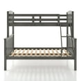 thumbnail image 2 of Furniture of America Aida Twin over Full Kids Wood Gray Bunk Bed with Ladder, 2 of 8