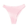 thumbnail image 5 of Godom Women's Bikini Swim Bottom Briefs Ribbed High Cut Mid Waist Cheeky Bathing Suit Bottom S-L, 5 of 6