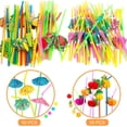 thumbnail image 2 of 100 Pcs Straws Fruit Straws Umbr Straws Table R Tropical Drinks For Soft Drinks An Luau (50 Fruit,hww, 2 of 5
