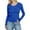 Blue #025, variant on Women's Slim Fitted Long Sleeve Basic Tops Spring Crewneck Shirts Ribbed Knit Sweater Fashion Casual Tee Light Blue M