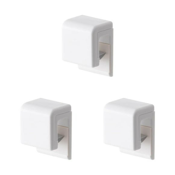 maskred Wall Mounted Toothpaste Clip Holder Multi-purpose Toiletries Cleaning Cream Hanging Organizer Storage Rack Supply White 3Set