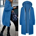 thumbnail image 2 of XUANTAOO Women Zip Up Hoodie Layering Jacket with Pockets Long Sleeve Tops Loose Spring Wear Womens Sweatshirts, 2 of 7