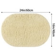 thumbnail image 5 of Unique Bargains 2 Pcs Shag Bath Rugs Absorbent Soft Thick Bathroom Mats Beige 16" x 24", 5 of 6