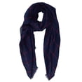 thumbnail image 4 of Plaid Stripe Checkered Light Eyelash Fringe Beach Wrap Shawl Scarf, 4 of 8