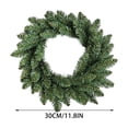 thumbnail image 3 of Fmbmuo Artificial Christmas Wreath, 17.72 inch Pine Needle Front Door Wreath, Green Leaves Greenery Indoor Outdoor Wreath Christmas Decorations, 3 of 5