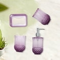 thumbnail image 3 of Unique Bargains 1 Set Durable Bathroom Accessories Set for Bathroom Vanities Transparent Purple PS, 3 of 4