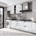 thumbnail image 3 of Caltero Marble Wallpaper Peel and Stick White Black Contact Paper Locker Wallpaper for Bathroom Kitchen Walls, 15.7"x118", 3 of 8