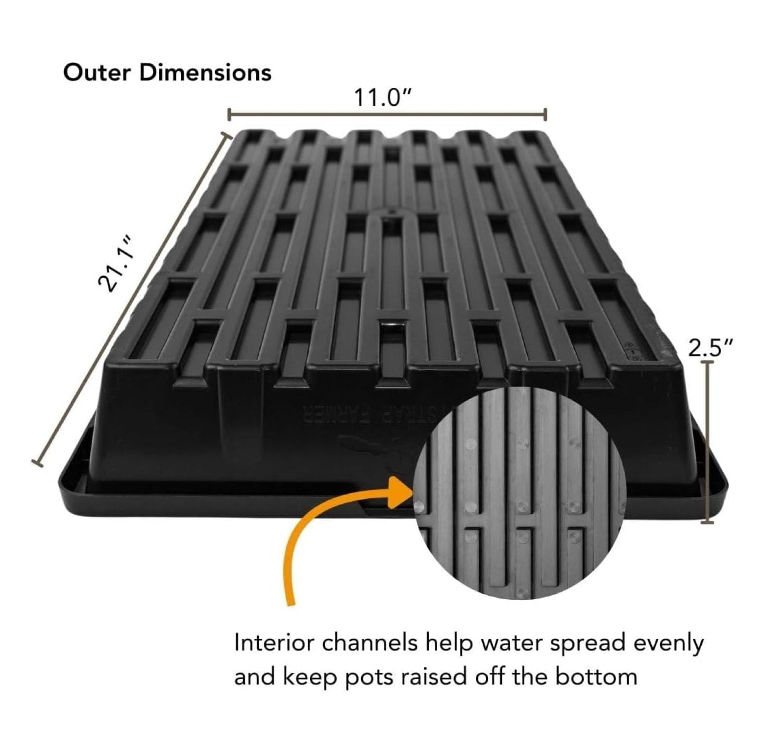 Reusable Seed Starting Trays - Extra Strength No Holes Trays, 5-Pack, for Propagation, Seed Starter, Plant Germination, Seedling Flat, Fodder