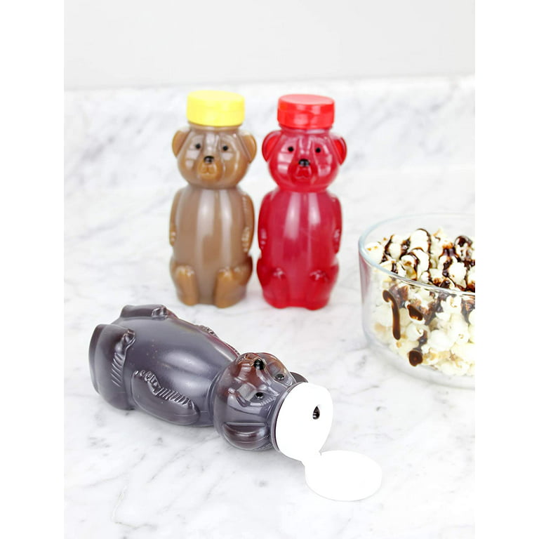 6-pack Juice Bear Bottle Drinking Cup with Long Straws (8 Ounces)
