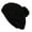 Black, variant on Warm Cross Rib Knit Crochet Beret with Pom Pom
