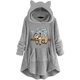 thumbnail image 1 of Puntoco, vestido de manta con capucha peluda de lana con orejas de gato de invierno con patrón bonito para mujer, Tops de felpa para chicas adolescentes, liquidación Puntoco Puntoco-8211, 1 of 4
