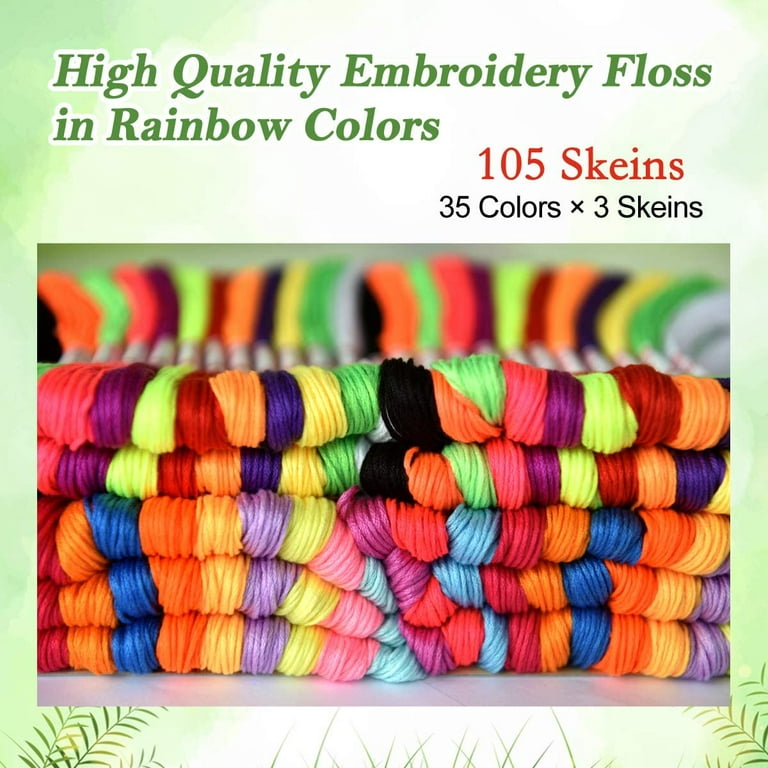 35 skeins Cross Stitch Floss Embroidery Threads