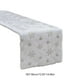thumbnail image 3 of Camino de mesa navideño de piel sintética con lentejuelas y copos de nieve | 33 x 180 cm, decoración navideña blanca para mesa de comedor y restaurante | Diseño festivo de copos de nieve, 3 of 5