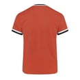 thumbnail image 7 of Men's Short Sleeve V Neck T-Shirt Athletic Mesh Performance Workout Tops Striped Quick Dry Moisture Wicking Tee Breathable Jersey Style Fitness Shirt for Jogging, 7 of 7