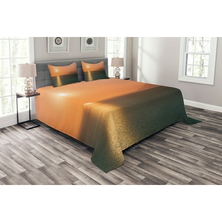 Burnt Orange Bedspread Set Sunrise Over Ocean Magical Burnt