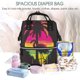 thumbnail image 5 of Easygdp Flamingo And Palm Trees At Sunset para Bolsa de Bebé de Gran Capacidad con Múltiples Bolsillos, Bolsa de Pañales para Padres, Bolsa de Viaje Organizada y Elegante, 5 of 6