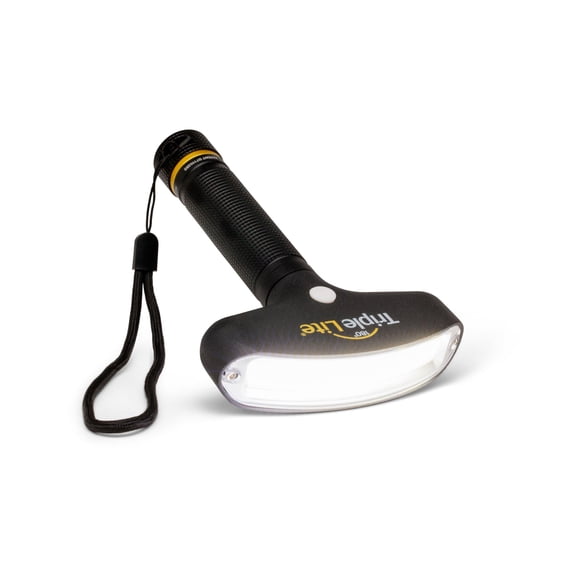 TripleLite TL1000 Patented 180° Wide Beam Flashlight, 1000 Lumens, Rechargeable, Magnetic Handle, Lanyard, Water Resistant, Black, 1 Count