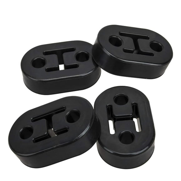 Support de Suspension à 2 Trous, Silencieux, Isolant EPDM Amélioré, Support Absorbant les Chocs, Cintres Haute Densité 12mm Trou (73mm x 47mm x 21mm) Ajustement Universel - Lot de 4 (Noir)