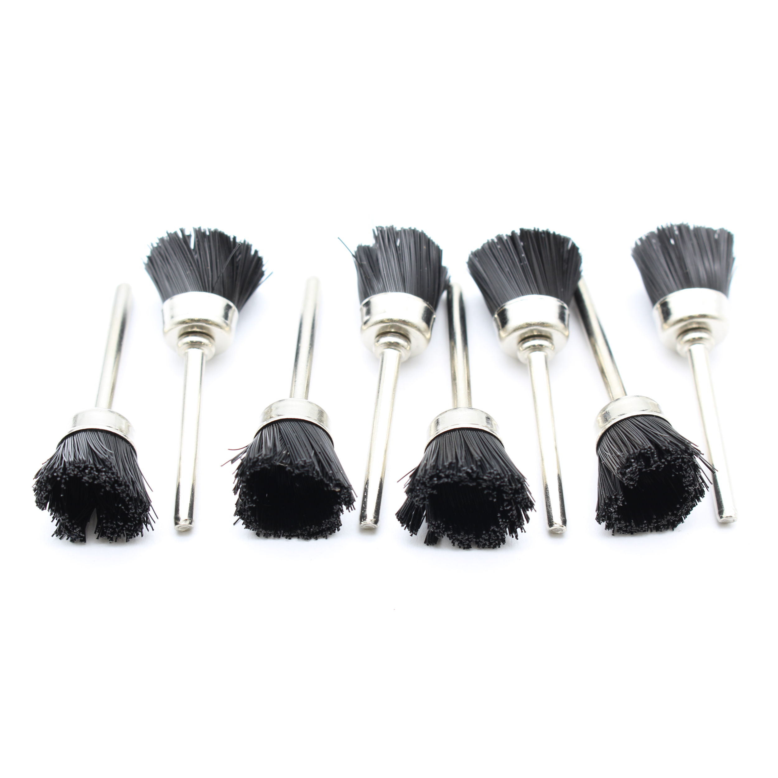 TMAX 100 pc Nylon Plastic Bristle 1/2 Inch Cup Wire Brush Wheel with 1/8 Inch Shank for Dremel Rotary Tools