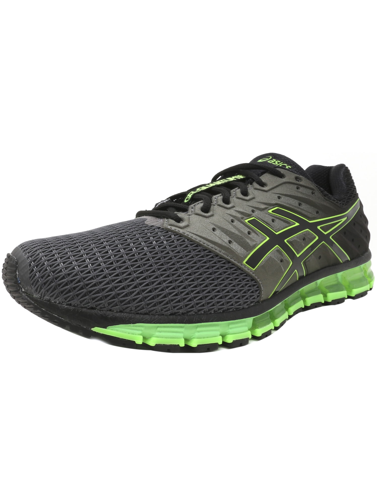 Asics Men's Gel-Quantum 180 2 Carbon / Black Green Gecko Ankle-High Fabric Running Shoe - -