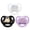 White Black Violet, variant on CutiePlusU Large Size Pacifier Big Shield 3 Count Soother White Black Violet
