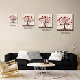 thumbnail image 5 of Valentine Framed Canvas Wall Art for Living Room Love Heart Tree Wall Decor, Red Roses Aesthetic Paintings for Bedroom Office Kitchen Bathroom, Ready to Hang Valentines Day Wall Pictures 16x16 Inch, 5 of 6