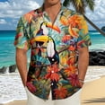 thumbnail image 4 of Ankishi Mens Hawaiian Shirts Short Sleeve Parrot Print Short Sleeve Button Down Shirts Summer Casual Tops for Dating Travel, 4 of 8