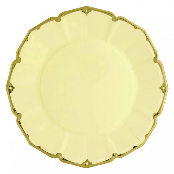 Yellow Dinner Plates | Unique Porcelain Inspired Party Paper Plates