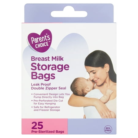 Parent's Choice Breast Milk Storage Bags, 25 ct