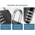 thumbnail image 4 of Candados De Combinación Lab.G 4 Ciritas Negro 2 Piezas, 4 of 5