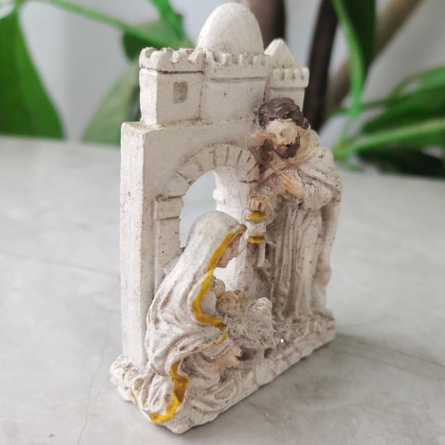 Estatuilla de escena de Natividad, figura de Navidad, exhibición de mesa, estatua decorativa de , Jesús para sala de estar, hogar, Salvador Estatua de la Sagrada Familia