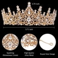 thumbnail image 5 of Tiaras de cristal para mujer Crown Fesciory Gold con diamantes de imitación, 5 of 5
