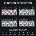 thumbnail image 5 of Irregular Pattern Black and White Print RGB Gaming Mouse Pad Large Keyboard Mat Rubber Base 13 Light Modes, 5 of 6