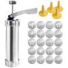 Wdftyju Moldes para prensa de galletas con 20 discos, 4 puntas de repostería, molde para hacer galletas de aleación de aluminio Wdftyju 6yg7kn2hd4sf1ru3