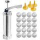 thumbnail image 1 of Wdftyju Moldes para prensa de galletas con 20 discos, 4 puntas de repostería, molde para hacer galletas de aleación de aluminio Wdftyju 6yg7kn2hd4sf1ru3, 1 of 9