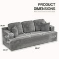 thumbnail image 7 of Homall Cloud Boneless Modern Couch Fluffy Group Sofas & Couches With two Cup Holder for Family,Gray, 7 of 7