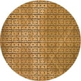 thumbnail image 1 of Ahgly Company Machine Washable Indoor Round Transitional Saddle Brown Area Rugs, 8' Round, 1 of 7