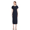 thumbnail image 2 of Time and Tru Women's Dolman Sleeve Ribbed Maxi Dress with Side Slits, Sizes XS-XXXL, 2 of 5