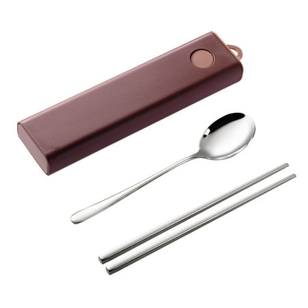

Meizhencang Travel Utensils Sets Convenient Portable Stainless Steel Safe Easy to Clean Reusable Cutlery Set for Camping