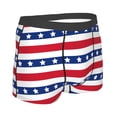 thumbnail image 3 of Fotbe American Patriotic Stars And Stripes Men’s Total Support Pouch Boxer Briefs, X-Temp Cooling, Moisture-Wicking Underwear, Regular, Long-leg and Trunk-Large, 3 of 9