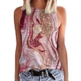 thumbnail image 1 of Prolriy Tops de verano para mujer 2024 Camisetas sin mangas para mujer Camisetas de verano Sin mangas Casual Suelto Estampado Túnica Blusas Camiseta sin mangas para mujer Tops de mujer Rosa M, 1 of 4